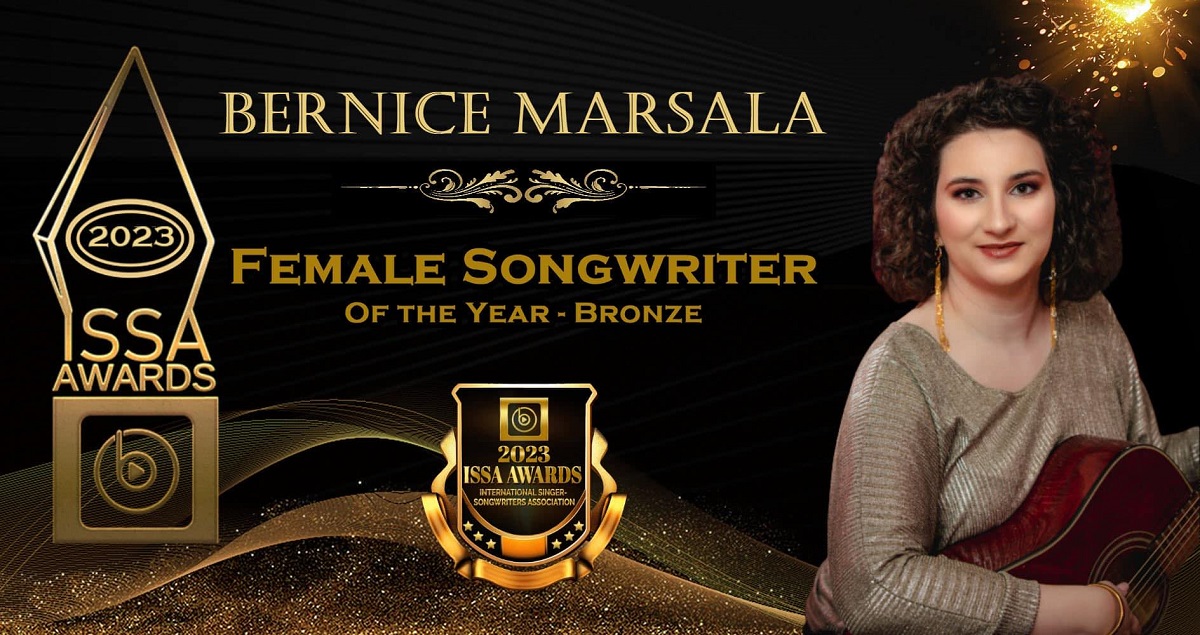 Congrats to Nashville Artist Bernice Marsala on Winning ISSA Female Songwriter Award!